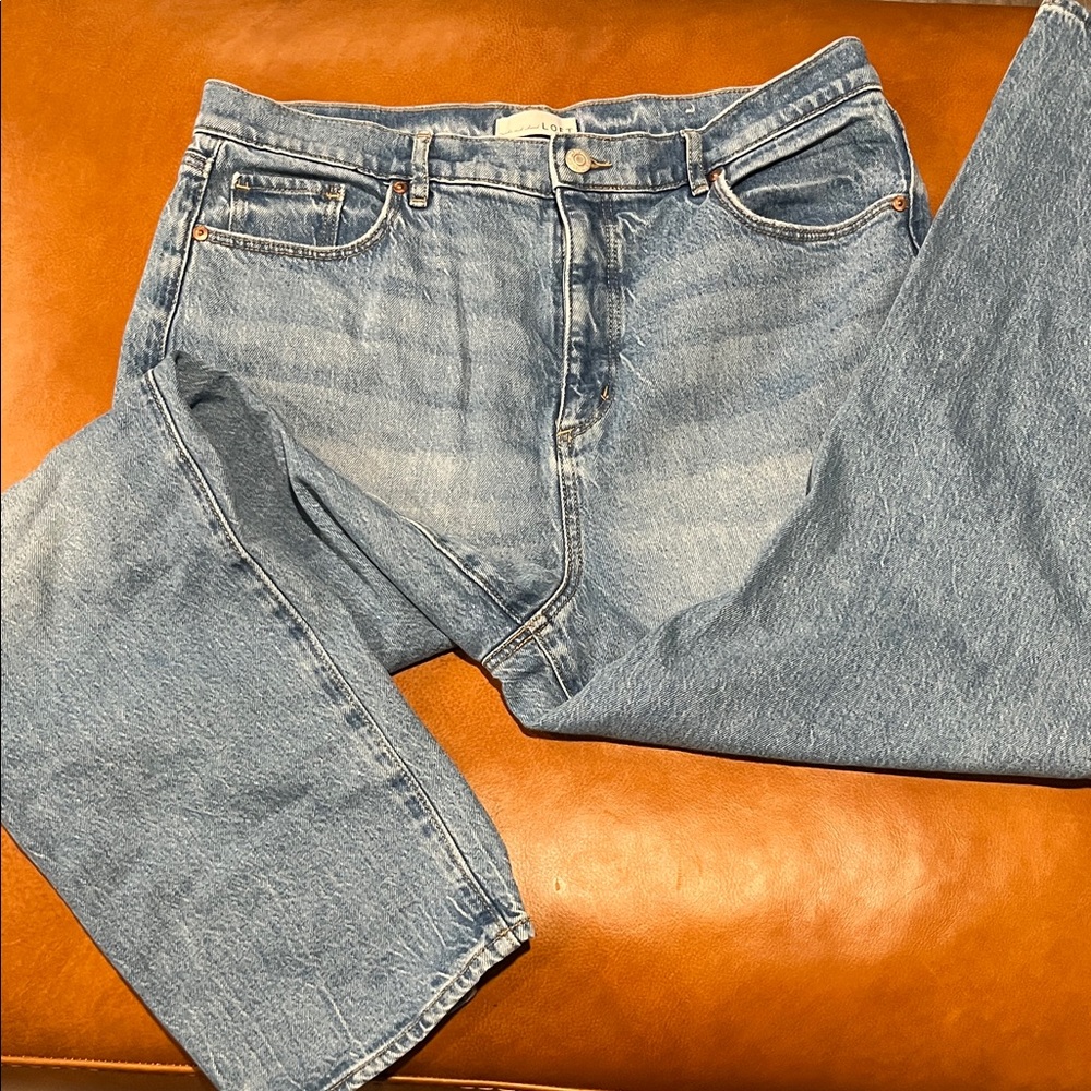 LOFT High Rise Wide Leg Jeans